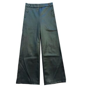 Un-worn Kids Leather Pants with buttons
